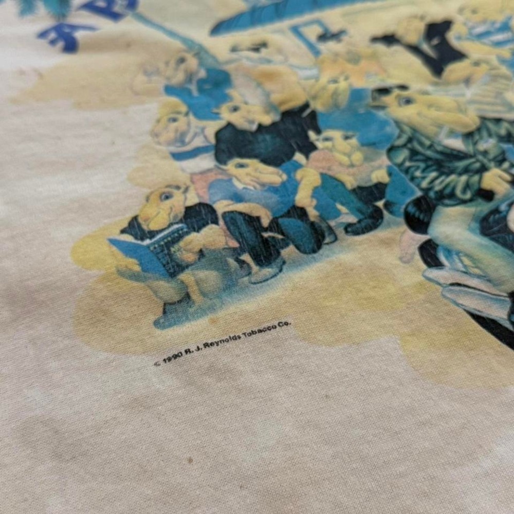 Vintage 1990 Joe Camel Cigarettes Shirt XL Distressed Thrashed Pocket Tee 90s - Picture 4 of 7